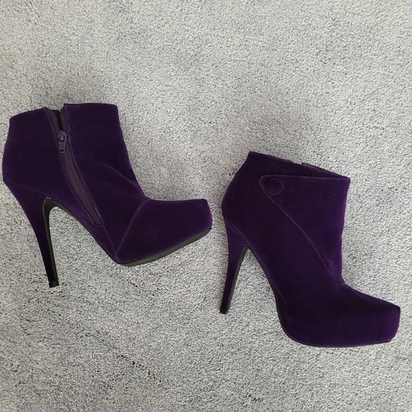 Size 7 - ankle booties pumps - purple - Qupid - Picture 5 of 12